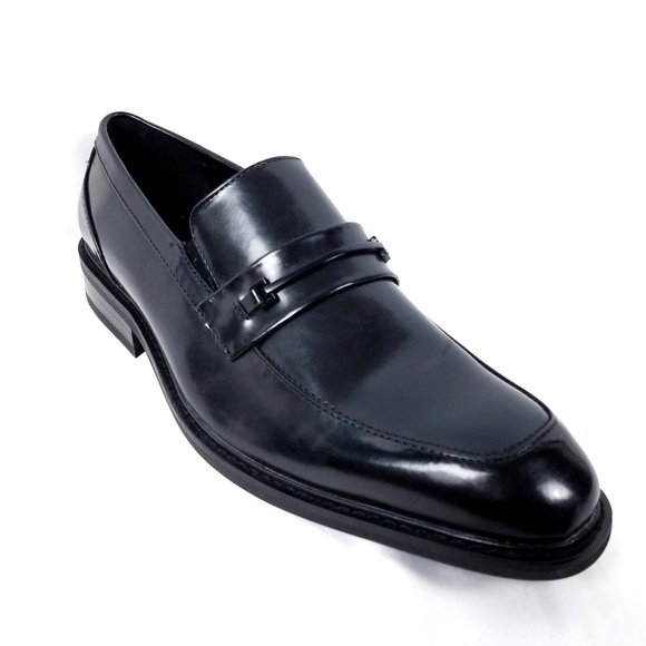 Kenneth Cole Reaction Mens Black Loafers Shoes 10 - Picture 1 of 7